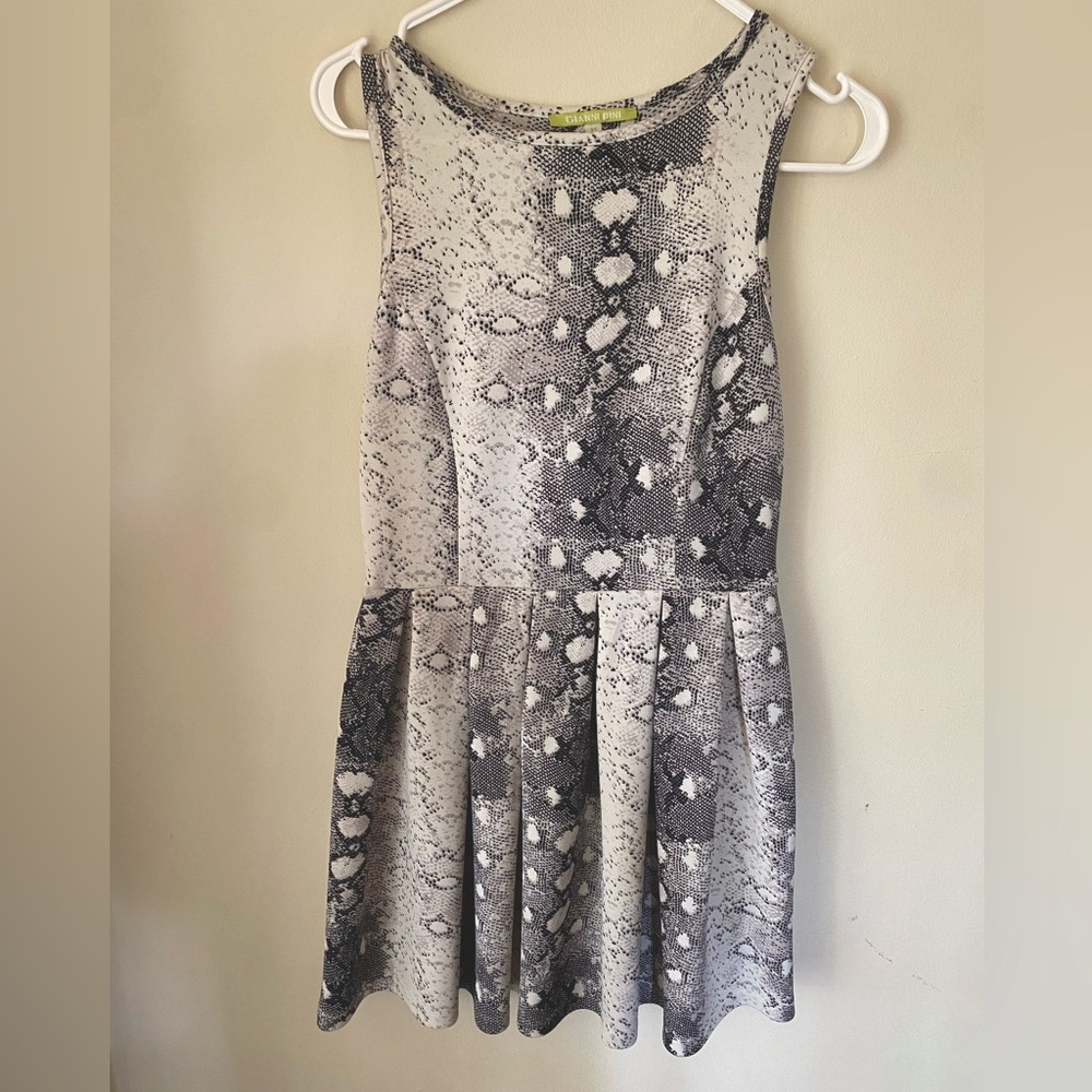 GIANNI BINI Snake Print Fit & Flare Dress Women’s size XS